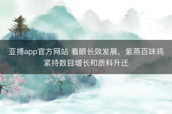 亚搏app官方网站 着眼长效发展，紫燕百味鸡紧持数目增长和质料升迁