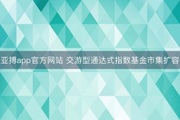 亚搏app官方网站 交游型通达式指数基金市集扩容