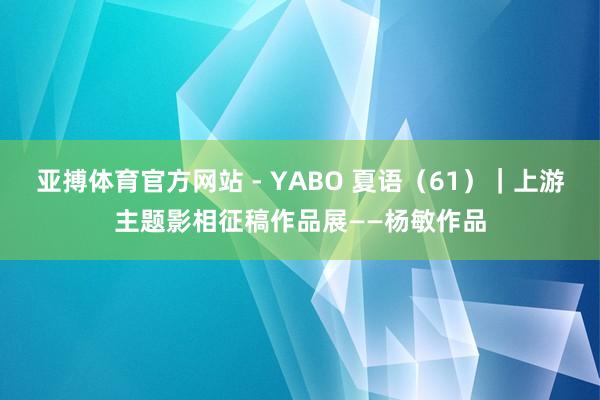 亚搏体育官方网站 - YABO 夏语（61）｜上游主题影相征稿作品展——杨敏作品