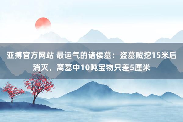 亚搏官方网站 最运气的诸侯墓：盗墓贼挖15米后消灭，离墓中10吨宝物只差5厘米